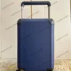 Valigia di design di lusso Horizon 55 Scatola d'imbarco per bagagli Cabina di grande capacità Alfabeto classico Fiore unisex Senior Pull Rod Ruota universale Trolley Nero