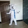 Halloween White Polar Bear Mascot Costume de haute qualité Cartoon Theme Characon Carnival Adults Size Christmas Birthday Party Fancy Ten et