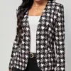 Abiti da donna Blazer temperamento formale Office Lady Semplicità Stampa di moda Slim Casual Cardigan a maniche lunghe Autunno Abbigliamento sottile