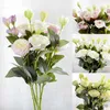 Weihnachtsdekorationen Europäische Kunstblumen Eustoma Seidenblume Gradiflorus Lisianthus Hochzeit Heimdekoration R230922