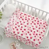 Cobertores swaddling fruta 120*110cm swaddle cobertores camadas de algodão cobertor do bebê recém-nascido toalha de banho envoltório cama