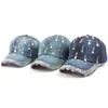 Cappellini da baseball Moda Berretto da baseball in denim con strass lucido di buona qualità Cappelli da snapback per sport all'aria aperta con teschio per uomo Donna 2024 Marchio all'ingrosso