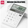 Calculatrices Deli calculatrice électronique à 12 chiffres calculatrice de bureau à domicile fournitures pour étudiants outils financiers calculatrice solaire à pile bouton 230922