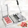 أدوات الشواء الملحقات Doner Kebab اللحوم ارتداء الماكينة اليدوية Satay Skewer Machine BBQ من الصلب المقاوم للصدأ لوفتون الكباب أدوات Skewer 230922