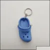 Biżuteria Klucz Pierścienie Niestandardowe 1pc urocze 3D Mini Eva Beach Hole Little Clog Shoe Butkain dziewczyna worka na prezent Akcesoria Dekoracja Keyring Float Dhsuh