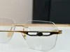 Nouvelles lunettes de prescription de mode L'ULTIME classique sans monture forme carrée K monture en or lunettes optiques lunettes de style d'affaires simples avec étui