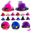 Bandanas 12 PCS Card Emittent Mini Hat Hair Clip Children Little Girl Clips Kids Girls Decorative Party Drop Delivery Fashion Accessorie DH0NV