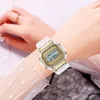 Montres-bracelets de luxe numérique femmes montres mode en acier inoxydable lien bracelet montre-bracelet bracelet affaires électronique hommes horloge