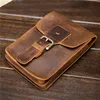 Outdoor Bags Fanny Waist Bag Men Genuine Leather Belt Bum Leg Hip Packs for Men Mini Multi Phone Box Wallet and Purse Outdoor Coin Card Pouch 230921