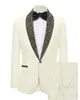 Mäns kostymer Black Formal Suit Men 2 Piece Set Business Banket Dress Jacket and Pants High Quality Jacquard Fabric