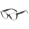 Солнцезащитные очки в оправе 2023, модные лоскутные оптические антисиние очки «кошачий глаз», женские брендовые винтажные леопардовые очки в оправе, женские Oculos Gafas