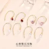 Zincirler S925 STERLING Silver Love Ear Hook Kadın Ins El Yapımı 14K Altın Kalp Şekleli Zirkon Tasarım Niş Küpe