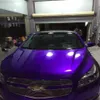 Midnight Purple Glossy Metallic Vinyl Wrap Car Wrap With Air Bubble Glossy Metallic Purple Candy Wrap Film Size1 52 20M ROLL201N