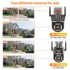 Kamery IP kamera Wi -Fi 5k 12mp HD Three obiektyw PTZ Outdoor 2K Dual Motion Bezpieczeństwo Wodoodporne nadzór 230922