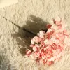 Flores decorativas agradáveis hortênsias adorno de casamento artificial vaso falso arranjo de plantas noiva portátil seda florescendo peônia