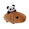 Plüsch-Schlüsselanhänger Capybara Kapibarasan mit Panda Plüsch-Schlüsselanhänger Kordelzug-Spielzeug Kawaii süße Schlüsselanhänger Kugelkette Schlüsselanhänger kleines Geschenk 230922