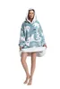 Blankets Blanket Hoodie Sherpa Fleece Oversized Wearable Blanket Warm Thick Big Hooded Sweatshirt Blanket for Women Adults Men Teens HKD230922