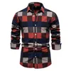 Camisas casuales para hombres Camisa de negocios ligera Profesional Slim Plaid Manga larga para hombres Moda de otoño Ropa hermosa