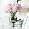 Juldekorationer huvuden konstgjorda blommor Peony Bouquet Silk Peony Flowers Bridal Bouquet Vivid Flowers for Wedding Home Decoration R230922