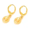 Hearts Drop Dangle örhängen 22K 23K 24K Thai Baht Yellow Gold GP Jewelry Women281q