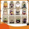 Halloween Linen Bundle Pocket Halloween Candy Gift Packaging Bag Linen Drawstring Bundle Pocket LT548
