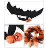 Katzenkostüme, Haustier-Halloween-Kostüm, 4-teiliges Set, Fledermausflügel, verstellbarer Hexenhut, Lichtkragen mit Glocken, Dekoration, Brille