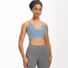 LU-1140 Top corto para mujer, ropa de gimnasio para Fitness, ropa interior femenina, ropa de Yoga para niñas, ropa deportiva para mujer, Sujetador deportivo