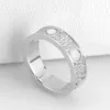 Anelli di marca Amanti degli anelli in acciaio al titanio 316L Anelli Taglia per gioielli firmati di lusso per donne e uomini NO box266G
