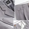 Costumes pour hommes printemps automne loisirs costume pantalon hommes léger luxe petite veste Simple couleur unie japonais