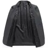 メンズウールブレンドトップ2023秋のソリッドカラービジネススーツ原因暖かいウールコートルーズ濃厚なブレザージャケットコスチュームショートオーバーコート230921