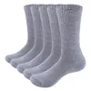 Chaussettes pour hommes évacuant l'humidité mi-mollet bottes de travail thermiques chaussettes de sport randonnée Trekking (5 paires/pack)