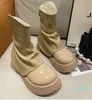 Frete grátis moda impermeável novo produto botas designer marrom mulheres inverno quente pelúcia tornozelo botas antiderrapante algodão acolchoado sapatos ao ar livre