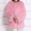 Womens Fur Faux Winter Autumn Fashion Real Jacket Women Genuine Mongolia Sheep Coat HT72 230922