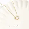 Clover Necklace for Women Elegant 4 Four Leaf Highly Quality Choker Chains Designer Jewelry Plated Gold Girls GiftsFK23
