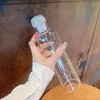 ワイングラス500mlのガラスカップとダイヤモンドを卒業した花ティーカップ透明な再利用可能な水ジュースミルクコーヒーマグドリンクウェアガールギフト