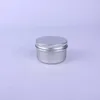 Frascos de embalagem de alumínio de 15ml Recipientes 15g Caixa de lata de metal com tampas de rosca 15 ml g Creme de maquiagem de açúcar Brilho labial Pote de cera Óleos Bálsamo Essense Cosméticos Latas de pacote de ervas secas