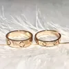 Titanium Steel Love Ring Designer Schmuck Designer Ring für Ehering -Luxusringe für Männer Frauen Schmuck mit Diamanten Gold Silber Rose Größe 4/5/6mm Diamond Ring