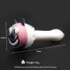 흡연을위한 어두운 재미있는 고양이 얼굴 핸드 파이프에 빛나는 실리콘 piipes pyrex spoon pipe bongs 기름 네일 zz