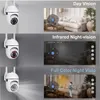 IP -kameror PTZ 360 5G WiFi Video FHD 2MP Wireless Surveillance Outdoor Monitor Säkerhetsskydd Smart Auto Tracking Home 230922