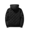 Mens Down Parkas Jackets for Men with Hood Autumn Winter Cotton Padded Jacket Fashion Clothing Rhombus Texture Casual Plus Size 5XL 230922