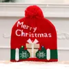 Chapeaux de noël à Led 26 couleurs, chapeau chaud d'hiver, casquette de dessin animé en Crochet, bonnets tricotés lumineux pour enfants et adultes