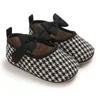 Primi camminatori Primavera Autunno Bambino Scarpe da bambino Carino Fiocco Plaid Principessa Bambini Gilrs Traspirante Festa di ballo 6 12 18M