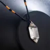 Pendentif Colliers Mode Naturel Clear Quartz Cristal Pendule Collier Chakra Guérison Collares Hommes Largos Mujer Whole13083