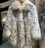 Kvinnors päls faux höst- och vinter leopardtryck fläckar kappa mid längd imitation ung 230922