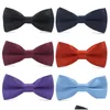 ジュエリーはaessoriesclassic Kid Bowtie Boytie Boytie Baby Children Bow Tie Fashion 25 Solid Color Mint Red Black Green Pets Drop Dh5to