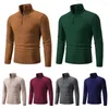 Men's Sweaters Men V-neck Sweater Long Sleeved Pullovers Hip Hop Turtleneck Polo Shirt Fashion Winter Cashmere