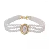 Kedjor Luxury Retro Three Layer Pearl Collar 2023 Trend Fashion Women's Party Jewelry Gift