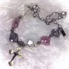 Hänge halsband y2k estetiska diy oregelbunden pärla korshalsband koreansk modebrev geometrisk för kvinnor goth smycken egirl