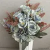 Decorazioni natalizie Fiori artificiali Decorazioni autunnali Bouquet di peonie di seta Spighe di grano Floreale Natale Decorazioni per la casa Accessori per la camera R230922