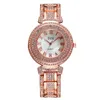 Relojes de pulsera 2023 Mujeres Reloj de lujo Diamante Cristal Dial Reloj de pulsera Correa de acero inoxidable Relojes Cuarzo Vintage Relojes pequeños Reloj Dama